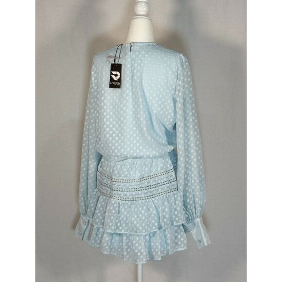 Creea The Label Womens Dress Size S Blue Polka Dot Long Sleeve Europe style - Picture 5 of 12